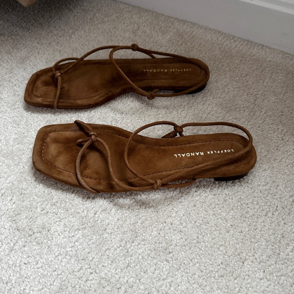 Loeffler Randall Eleanor cacao suede strappy sandal - Picture 4 of 7